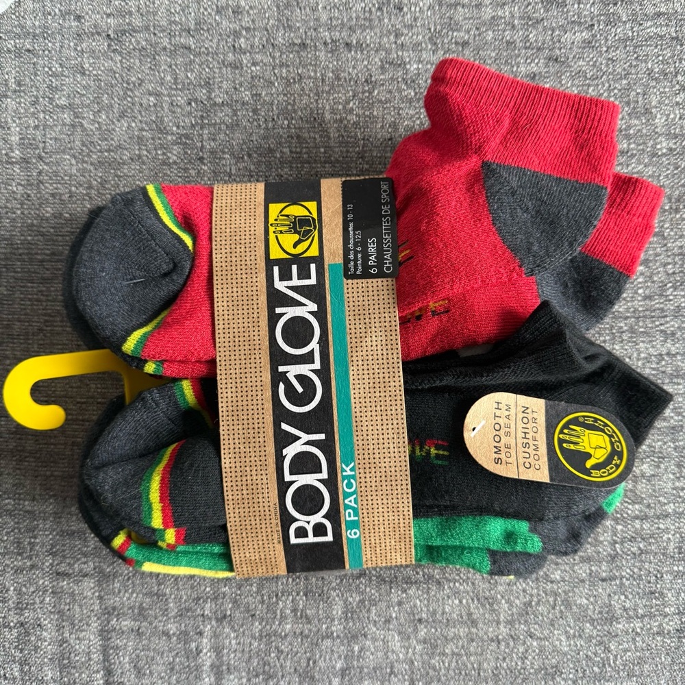 BODY GLOVE 6 Pack Low Cut Socks